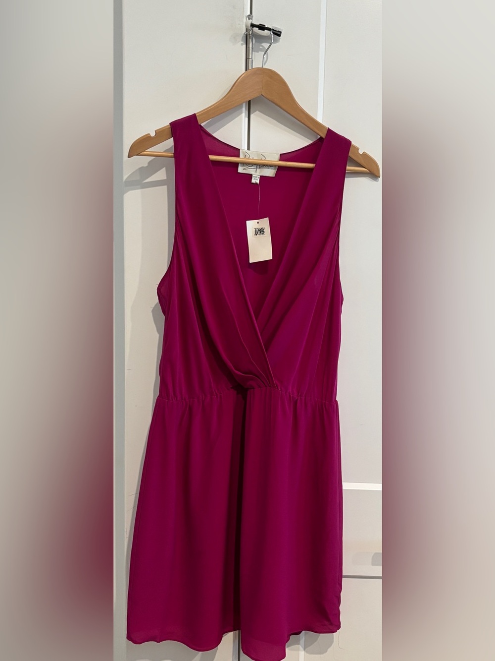Rory Beca Silk Sleeveless Dress in Fuchsia. Size L